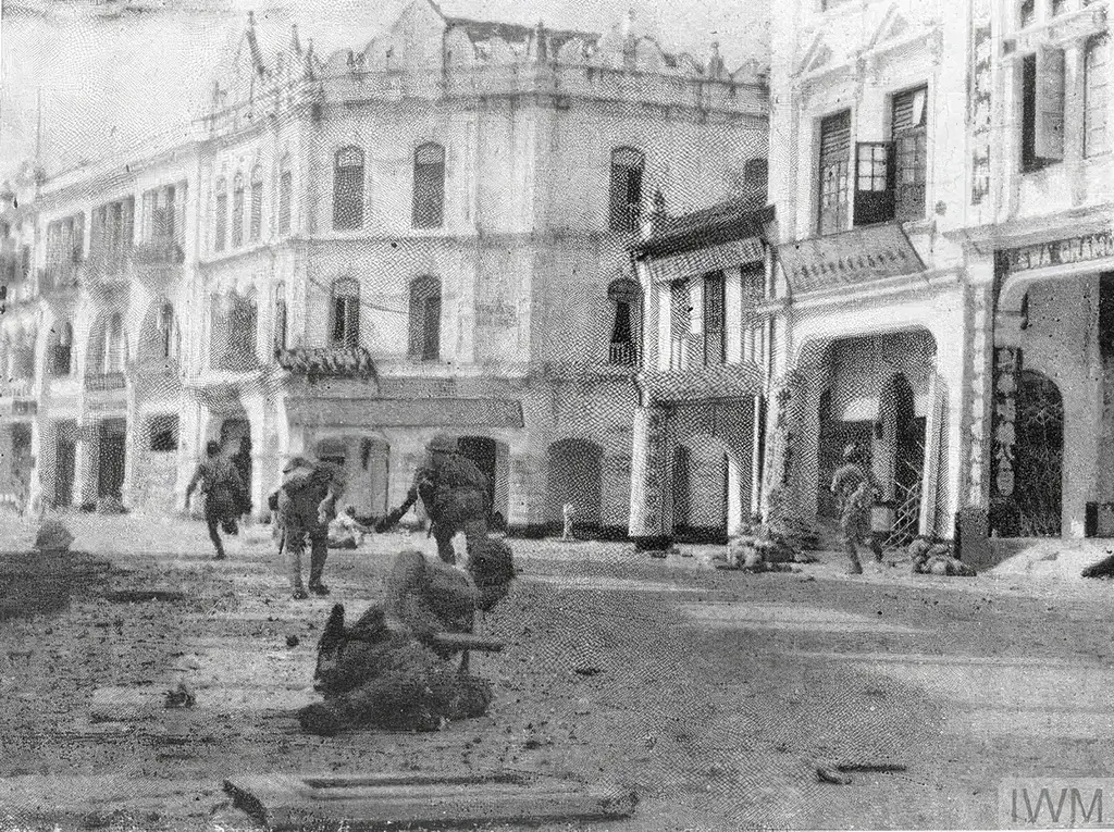 Japanese troops in Kuala Lumpur during the Malayan Campaign